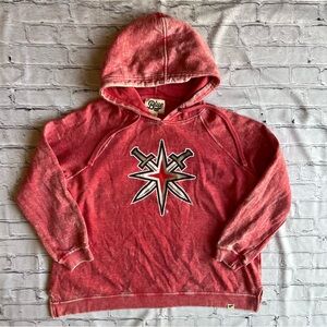 Las Vegas Golden Knights Blue 84 Brand Red Hooded Sweatshirt Hoodie VGK Large